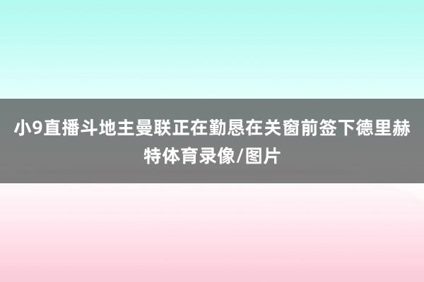 小9直播斗地主曼联正在勤恳在关窗前签下德里赫特体育录像/图片