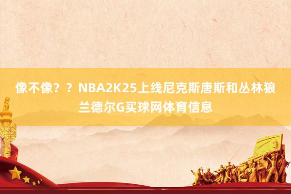 像不像？？NBA2K25上线尼克斯唐斯和丛林狼兰德尔G买球网体育信息